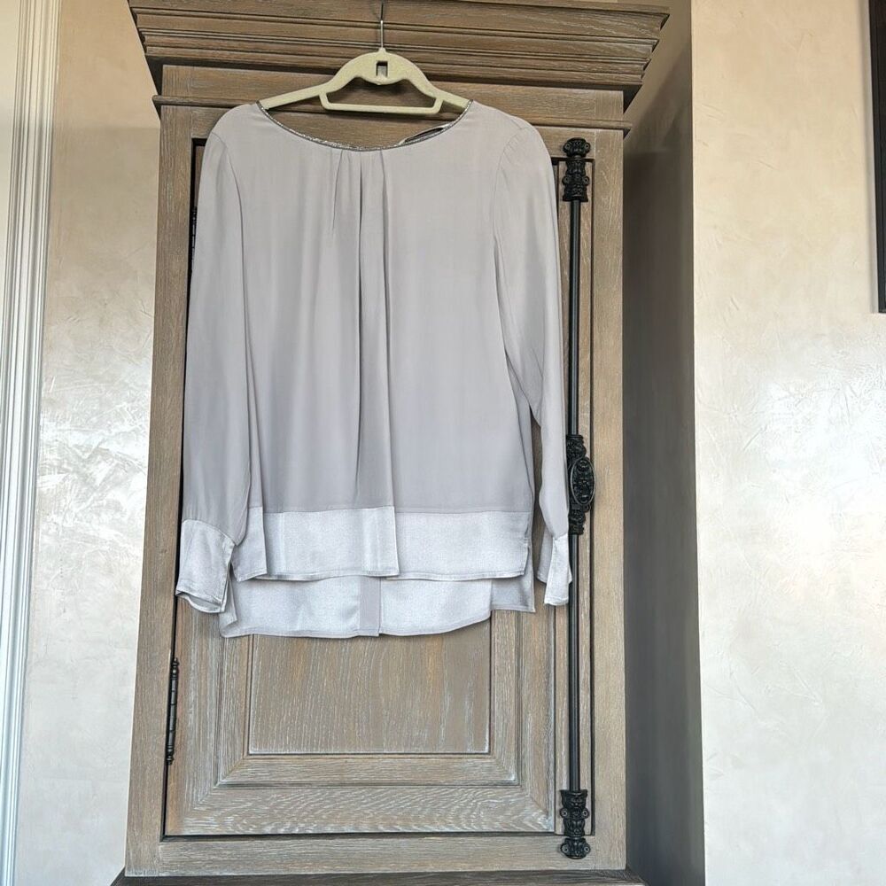 Max volmary silk blouse size 38 grey